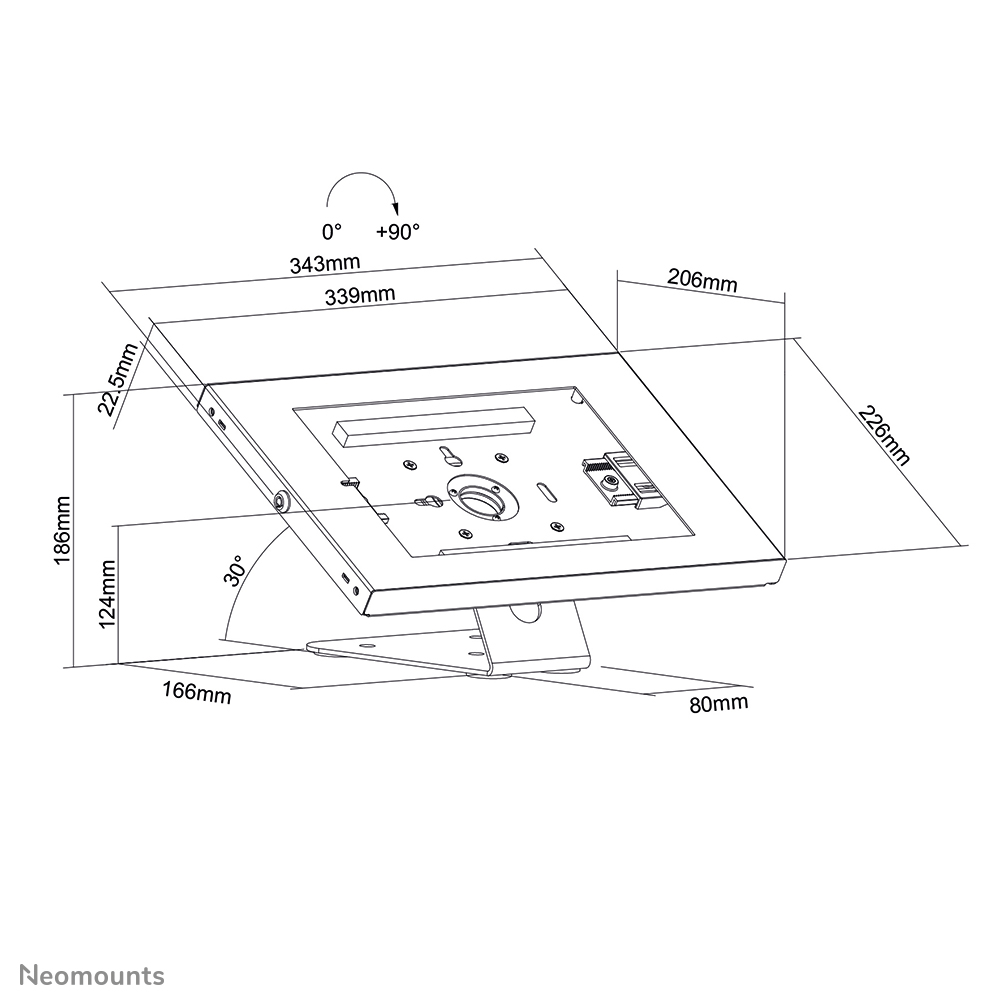 Neomounts DS15-630WH1 Soporte de escritorio y pared para tablet 9.7-11" - bloqueable